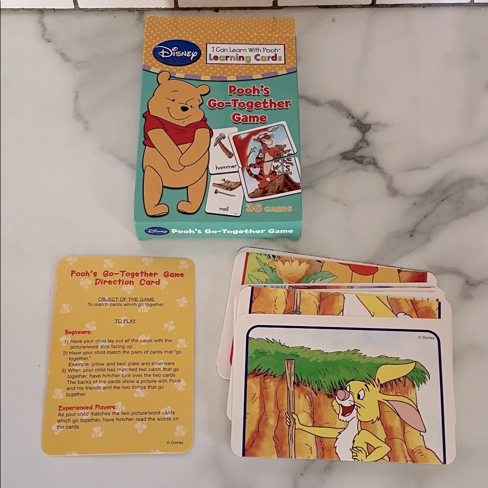 2008 Disney I Can Learn With Pooh Learning Cards - Pooh's Go-Together Game